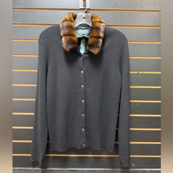 Ralph Lauren Sweaters - Ralph Lauren Merino Angora Faux Fur Cardigan M